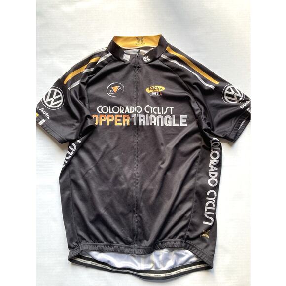 Colorado Cyclist Copper Triangle Black Cycling Bike Jersey - Picture 2 of 11